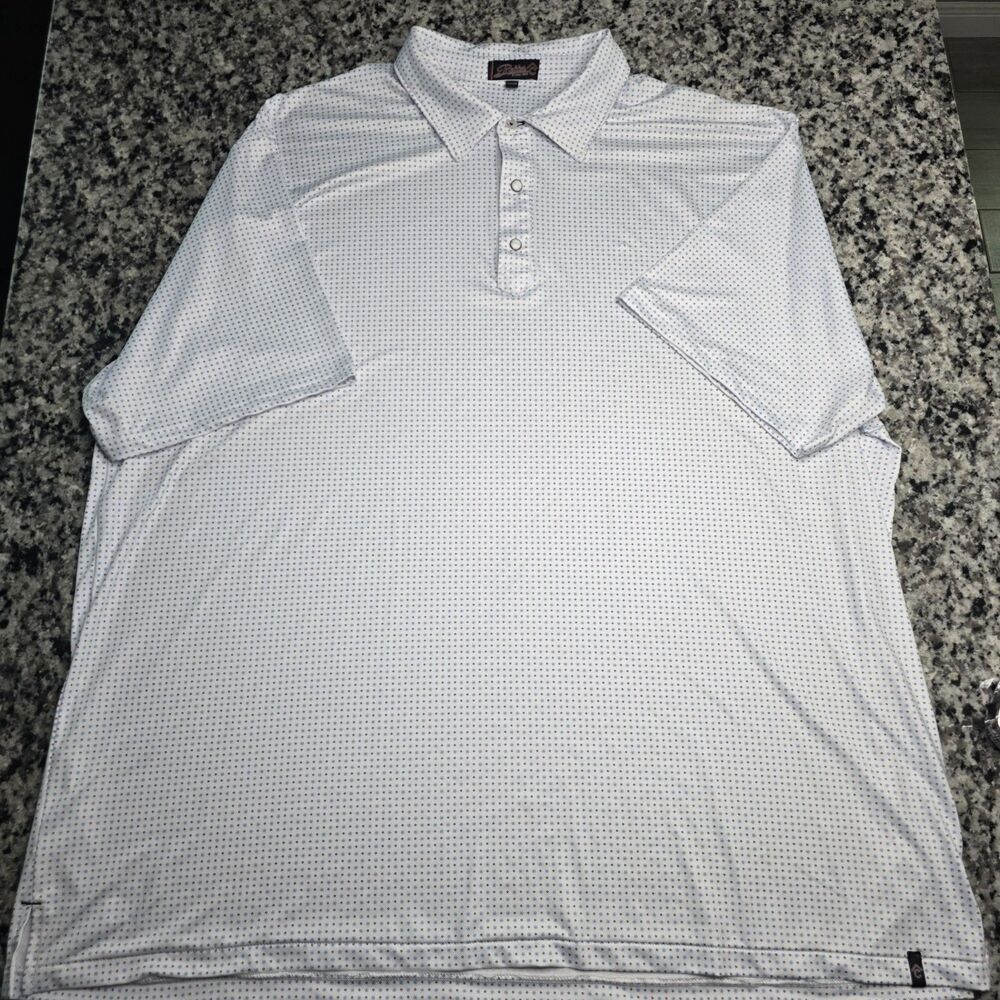 Rafter C Pearl Men's XXXL Snap Performance Polo Western White